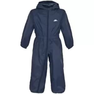 Trespass Childrens/Kids Button Waterproof Rain Suit (3/4 Years) (Navy Blue)
