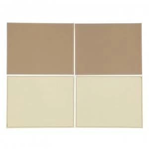 Ashwood 4 Faux Leather Reversible Place Mats - Red/Black