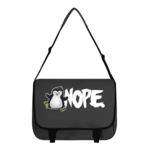 Psycho Penguin Nope Messenger Bag (One Size) (Grey/White)