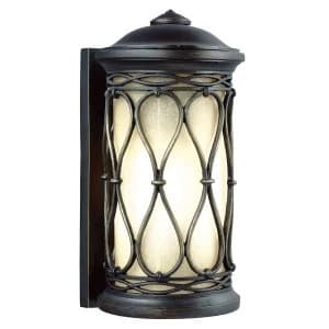1 Light Outdoor Small Wall Lantern Light Bronze IP44, E27
