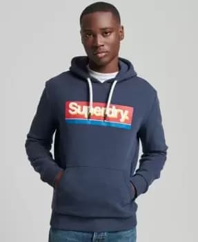 Superdry Mens Vintage Core Logo Seasonal Hoodie Navy / Atlantic Navy - Size: L