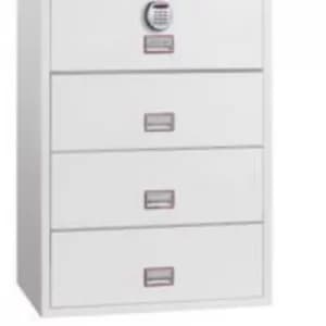 World Class Lateral Fire File FS2414E 4 Drawer Filing Cabinet with Electronic Lock