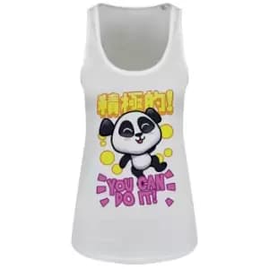 Handa Panda Ladies/Womens You Can Do It Floaty Tank (Large (UK 12-14)) (White)