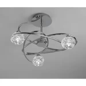 Ceiling light Maremagnum 3 Bulbs G9, polished chrome