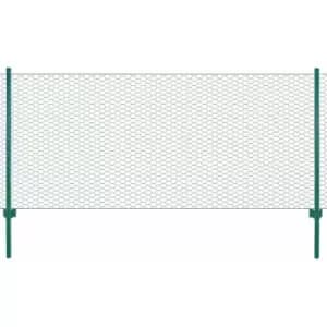Wire Mesh Fence with Posts Steel 25x0.75 m Green Vidaxl Green