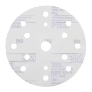 3m- - 3M 51053 P1500 Hookit 150MM Finishing Film Abrasive Disc 260L, 15 Hole LD8614A (