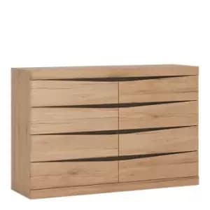 Kensington 4 + 4 Wide Chest Of Drawers In Oak Effect