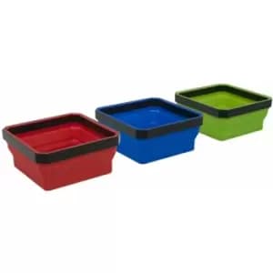 APCSTS Collapsible Magnetic Parts Tray Set 3pcs - Sealey