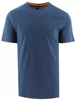 BOSS Tales Logo-patch T-Shirt Open Blue