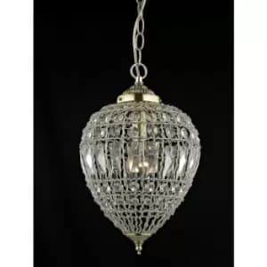 Impex Bombay Bead Large Satin Brass Pendant Ceiling Light