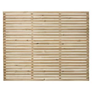 Forest Garden Single Slatted Fence Panel 6 x 5ft 3 Pack