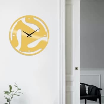 Metal Wall Clock 5 - Gold Gold Decorative Metal Wall Clock