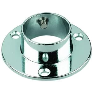 Wickes Interior Wardrobe Rail Retaining Socket - 25mm Chrome Pack of 2