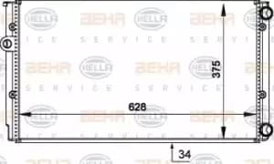 Radiator Heat Exchanger 8MK376714-044 by BEHR