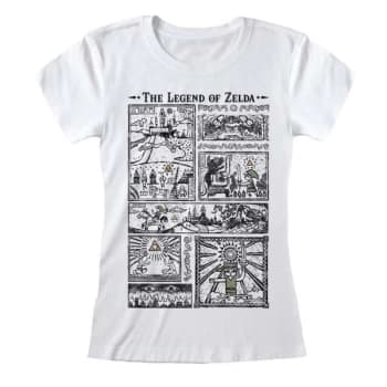 Legend Of Zelda - Drawings Womens Medium T-Shirt - White