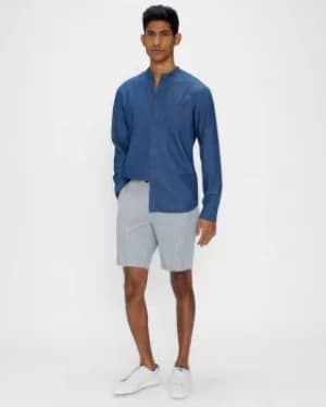 White And Blue Stripe Short