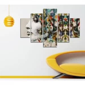 ST115 Multicolor Decorative MDF Painting (5 Pieces)