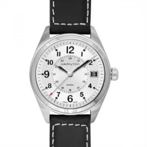 Khaki Field Quartz Silver Dial Stainless Steel Mens Watch