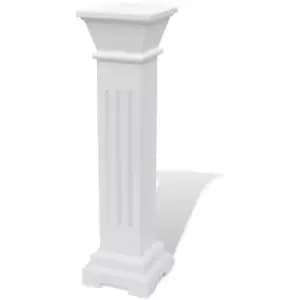 Classic Square Pillar Plant Stand MDF vidaXL - White