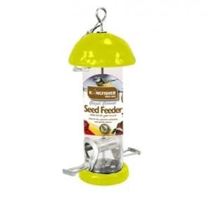 Kingfisher Glazed Ceramic Bird Seed Feeder