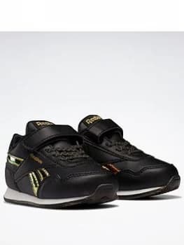 Reebok Royal Classic Jogger 3 Shoes, Black/Gold, Size 7.5