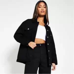 I Saw It First Classic Denim Jacket - Black