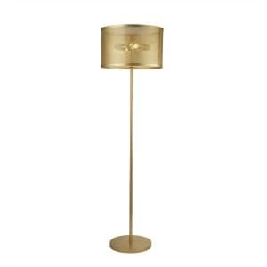 2 Light Floor Lamp Mesh Matt Gold, E27