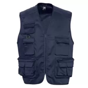SOLS Wild Unisex Full Zip Waistcoat Bodywarmer Jacket (M) (Navy)