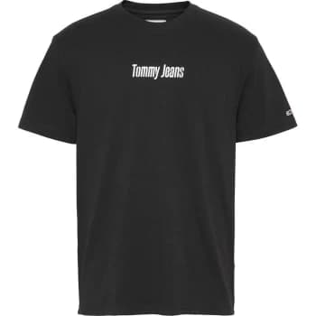 Tommy Jeans Text Back Logo T Shirt - Black