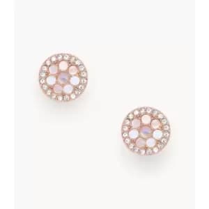 Fossil Womens Val Mosaic Mother-Of-Pearl Stud Earring - Rose Gold
