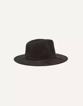 Accessorize Womens Black Must-Have Chenille Packable Fedora, Size: 57cm