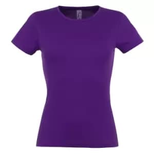 SOLS Womens/Ladies Miss Short Sleeve T-Shirt (M) (Dark Purple)