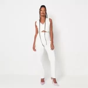 Missguided Tall Tailored Cigarette Trousers - White
