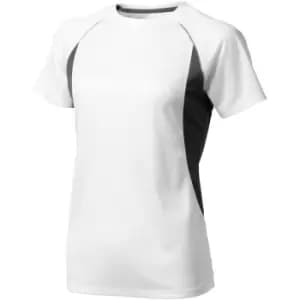 Elevate Womens/Ladies Quebec Short Sleeve T-Shirt (S) (White/Anthracite)