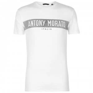 Antony Morato Rubber Logo T Shirt - White 1000
