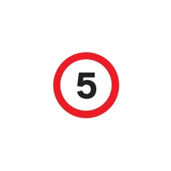 Max Speed 5MPH Wall-fix Class 2 Reflective Aluminium Sign - 600 X 600MM