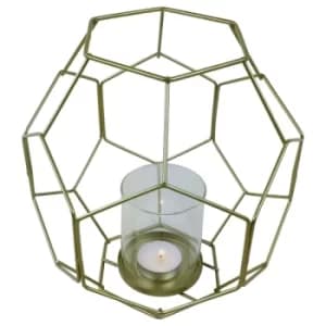 Gold Geometric Candleholder 21cm
