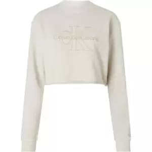 Calvin Klein Jeans Embroidered Monologo Sweatshirt - Beige