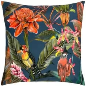 Evans Lichfield Exotics Square Outdoor Cushion Cover (One Size) (Multicoloured) - Multicoloured