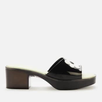 Melissa X Lazy Oaf Womens Shape Heeled Mules - Black Contrast - UK 4