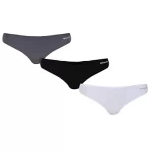 Reebok 3 Pack Agatha Thongs Womens - Black