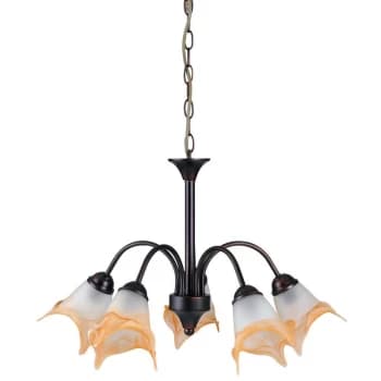 Fan Europe Lighting - Fan Europe 5 Light Multi Arm Pendant Ceiling Light Rust 60x55cm