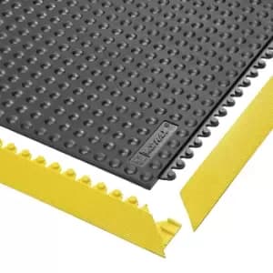 Plug-in tile system, Skywalker studded natural rubber, LxWxH 910 x 910 x 13 mm, black