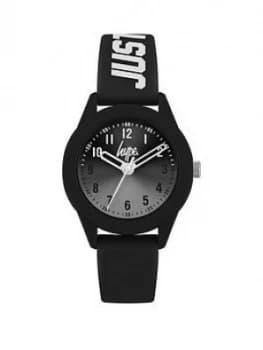 Hype Hype Black Sunray Dial Black And White Just Hype Silicone Strap Kids Watch