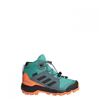 adidas Terrex Mid GORE-TEX Hiking Shoes Kids - Acid Mint / Core Black / Screa