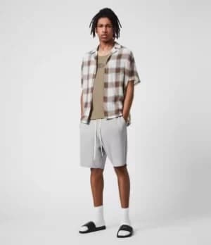 AllSaints Mens Helix Sweat Shorts, Heath Grey, Size: S