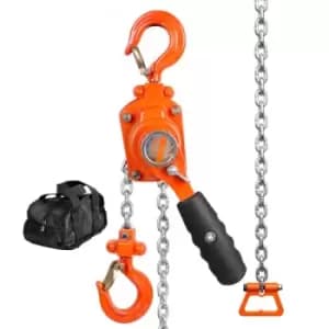 VEVOR Manual Lever Chain Hoist, 1/4 Ton 550 lbs Capacity 5 FT Come Along, G80 Galvanized Carbon Steel with Weston Double-Pawl Brake, Auto Chain Leadin
