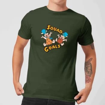 The Flintstones Squad Goals Mens T-Shirt - Forest Green - XS - Forest Green