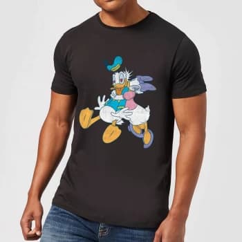 Disney Donald Daisy Kiss T-Shirt - Black - 3XL - Black
