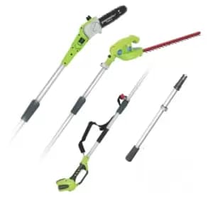 Greenworks G40PSH 40V 40V Cordless Pole Saw & Long Reach Hedge Trimmer
